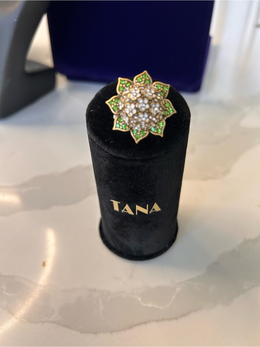 Gold-Tone Flower Ring